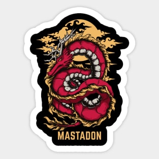 Flying Dragon Mastadon Sticker